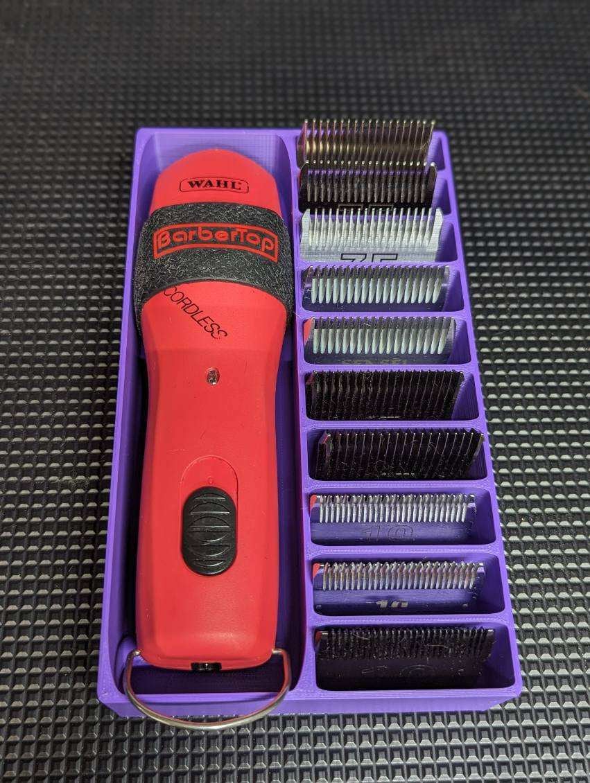 3D Printed Clipper and Blade Carry Case, Pet Grooming Organizer