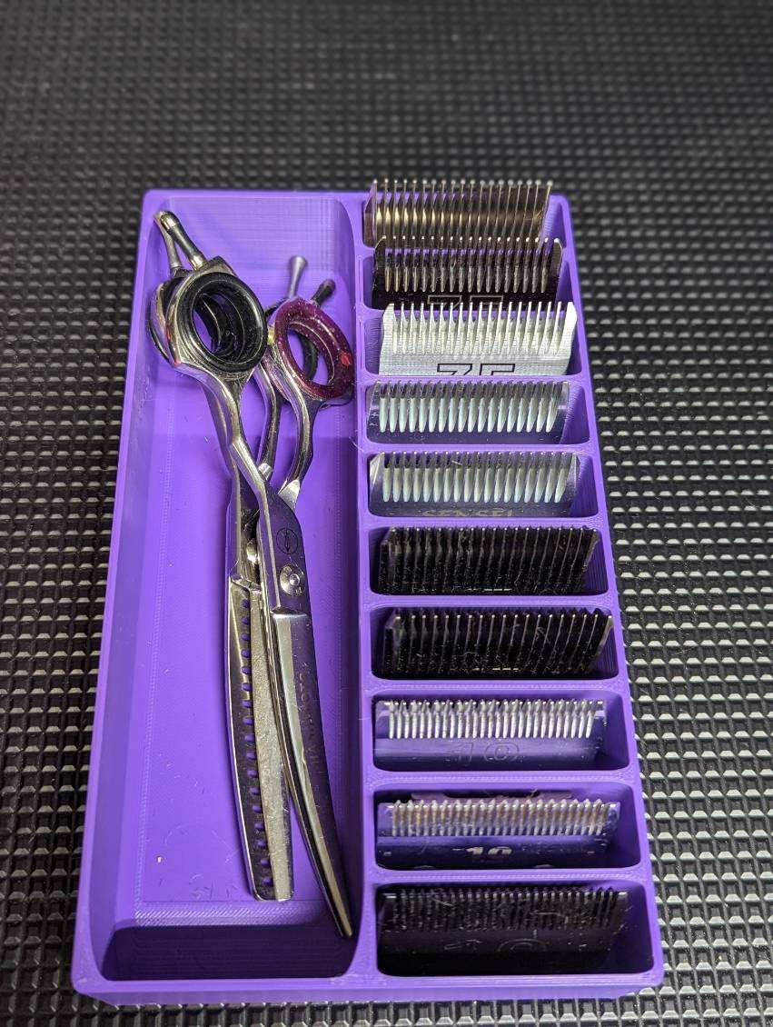 3D Printed Clipper and Blade Carry Case, Pet Grooming Organizer