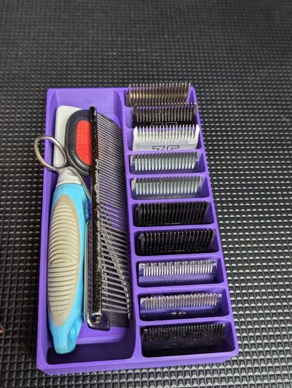 3D Printed Clipper and Blade Carry Case, Pet Grooming Organizer
