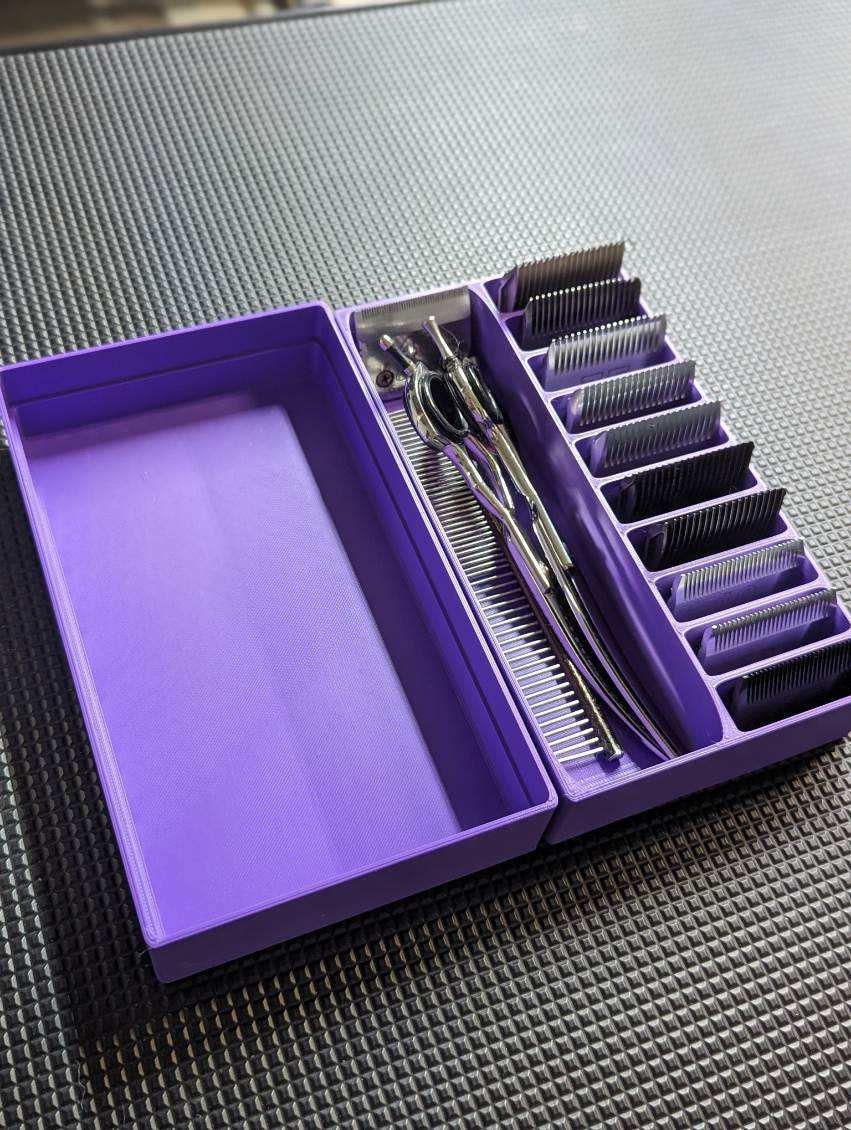 3D Printed Clipper and Blade Carry Case, Pet Grooming Organizer