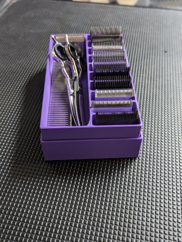 3D Printed Clipper and Blade Carry Case, Pet Grooming Organizer