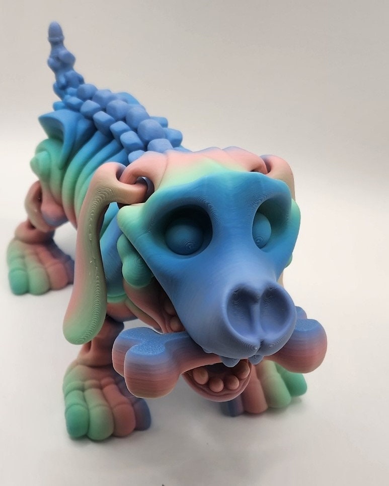 Articulated 3D Printed Skellington Dog