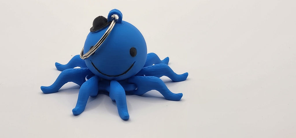 3D Printed Octopus Keychain: Adorable Marine Creature Keyring