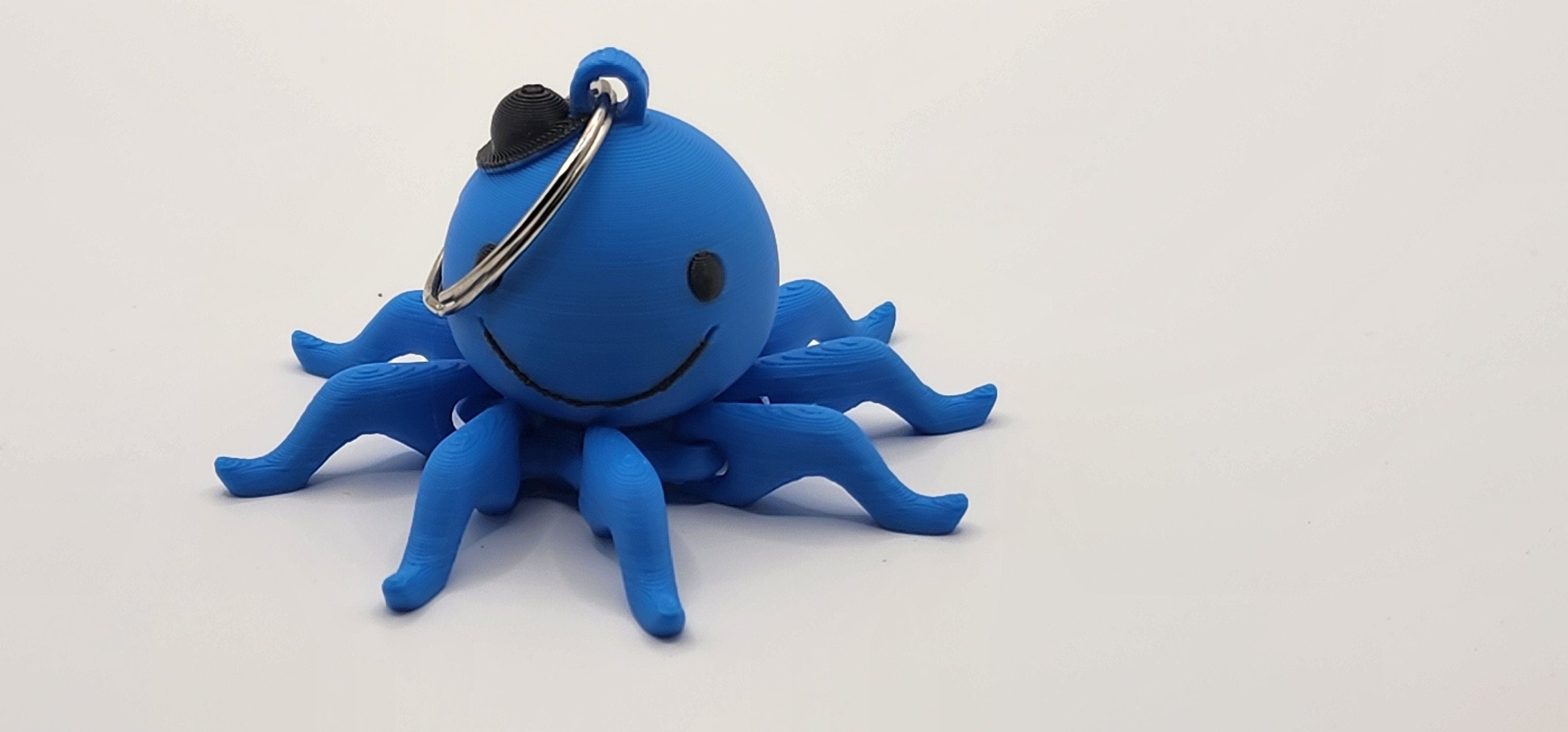 3D Printed Octopus Keychain: Adorable Marine Creature Keyring