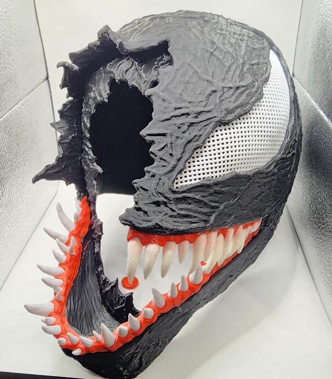 Half Venom Cosplay, Collectible, Comicbook Character Inspired, Helmet Costume