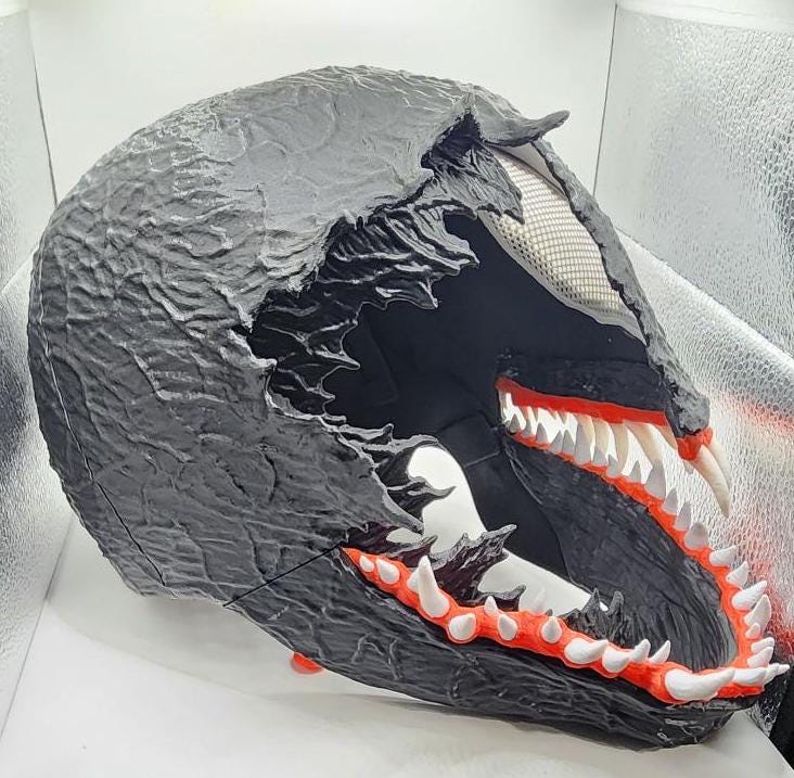 Half Venom Cosplay, Collectible, Comicbook Character Inspired, Helmet Costume