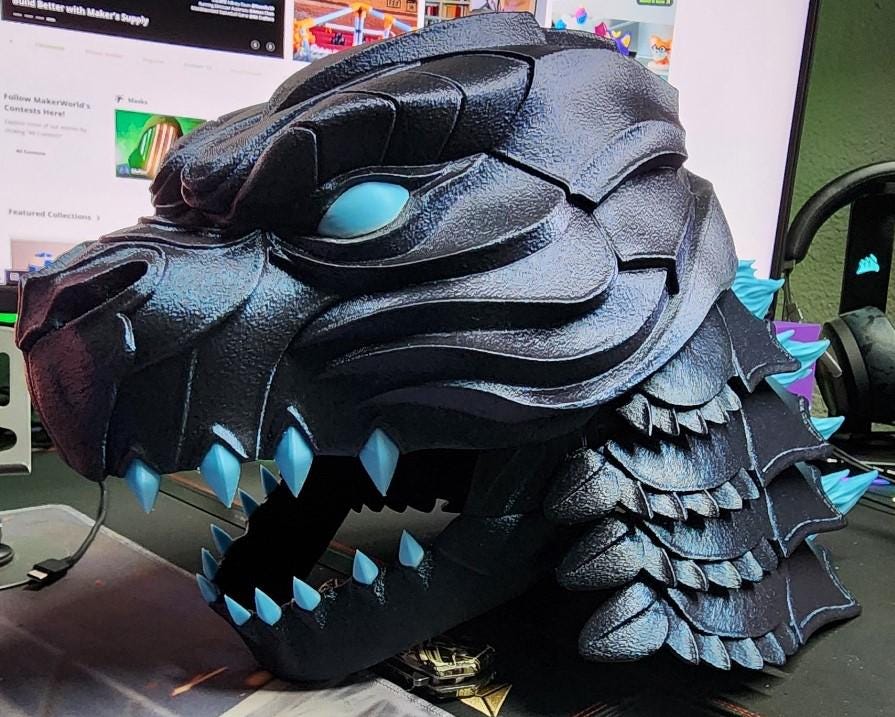 Cosplay, Collectible, Comicbook Character Inspired, Helmet Costume, Halloween mask, Cosplay Mask, Godzilla