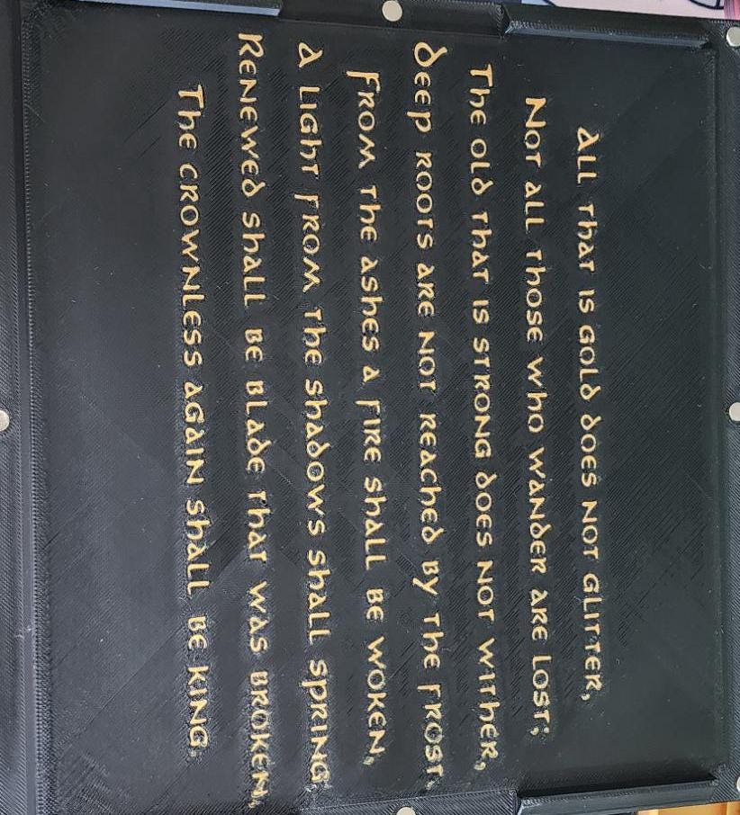 MTG Commander Deck Box – Holds 100+ Cards – Dice & Token Storage – Magnetic Lid – Premium 3D Printed Case LOTR Inspired Design