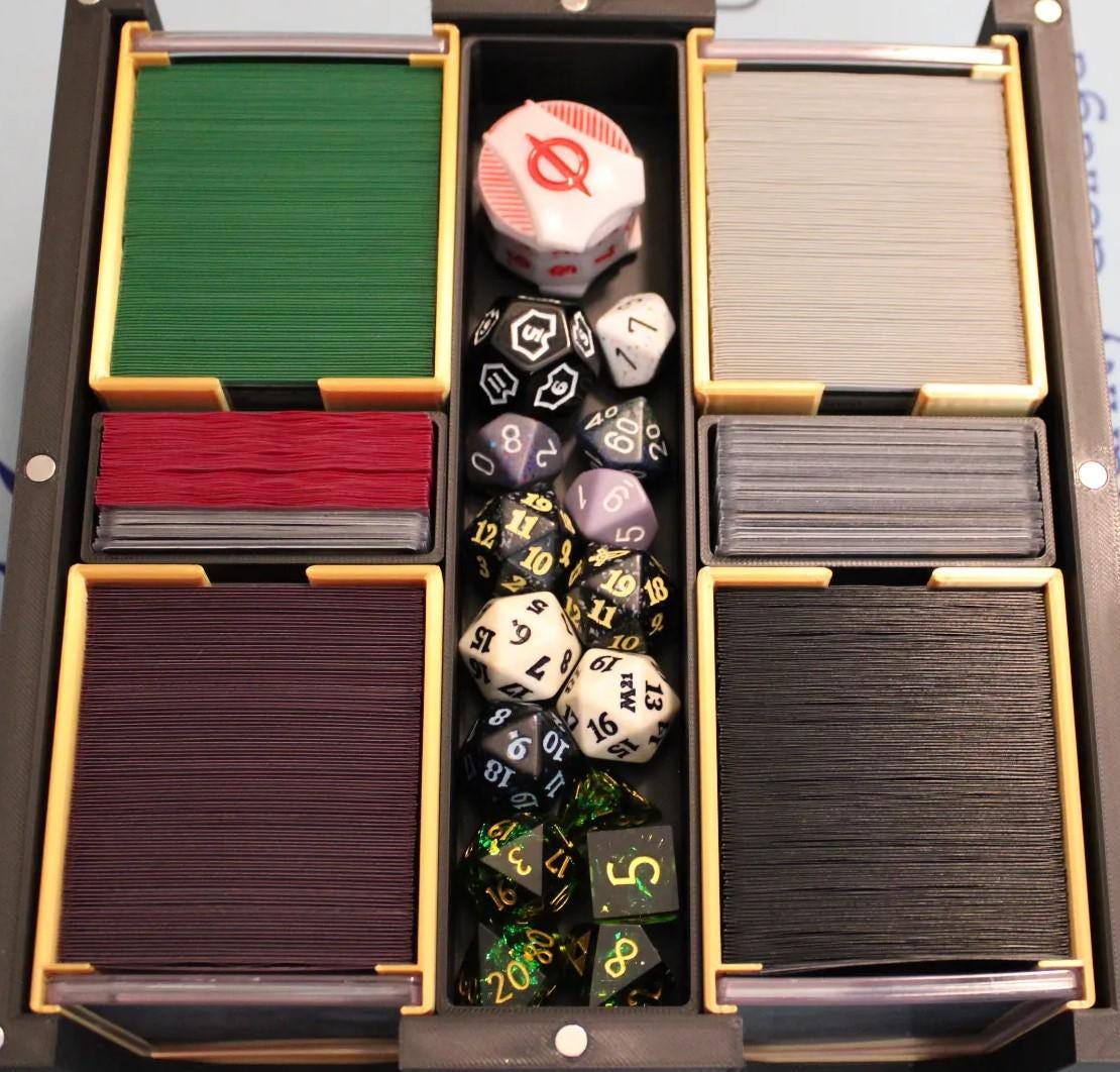MTG EDH Commander Deck Box, Solid Color Card Case