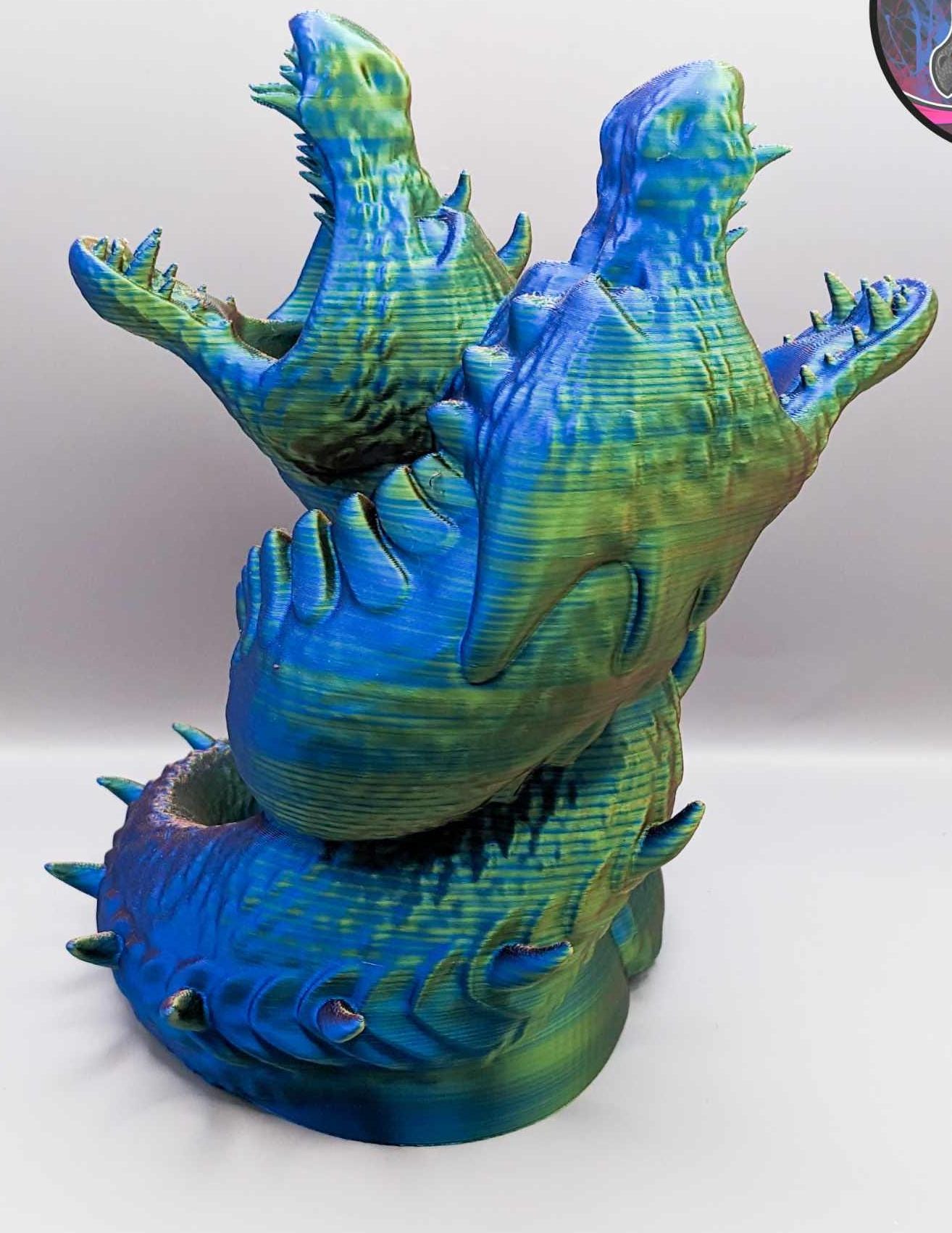 3D Printed Dueling Dragons Dice Tower, Tabletop Games