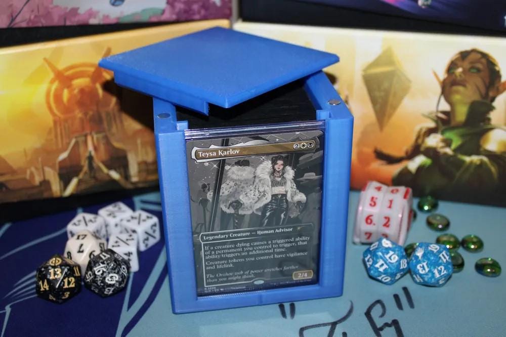 3D Printed MTG Commander Deck Box with Magnetic Closure