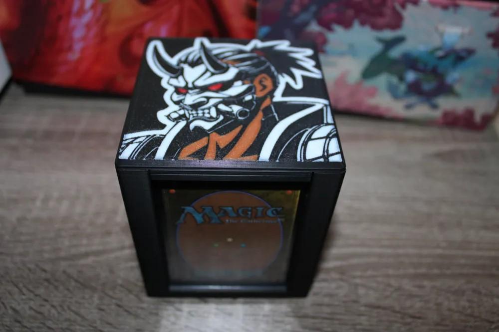 Satoru MTG Commander Deck Box, Magnetic Card Case