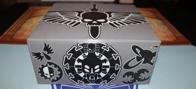 MTG EDH Commander Card Box, Magic the Gathering, Magic, Deck Case, Card Case 4 Player Party Box 40k Inspired Design