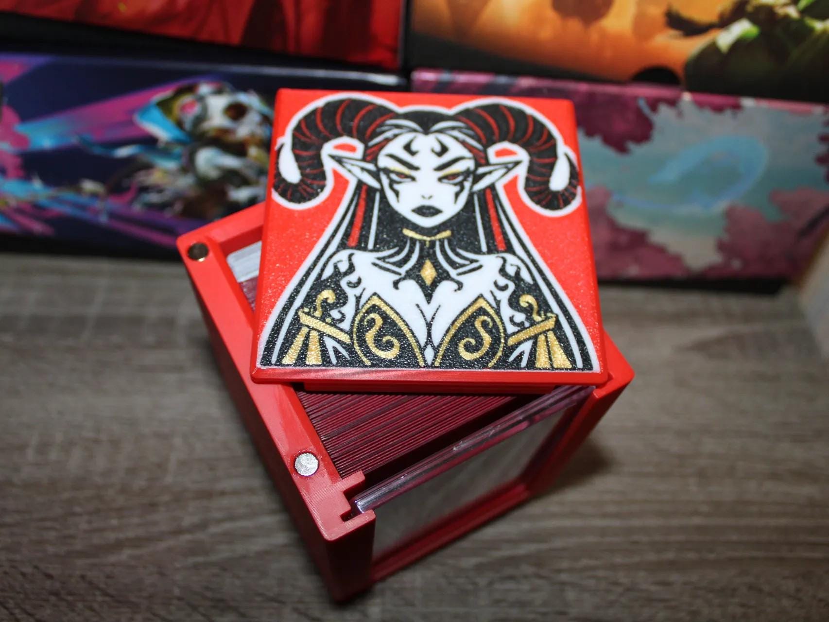 Judith MTG Commander Deck Box, Magnetic Card Case