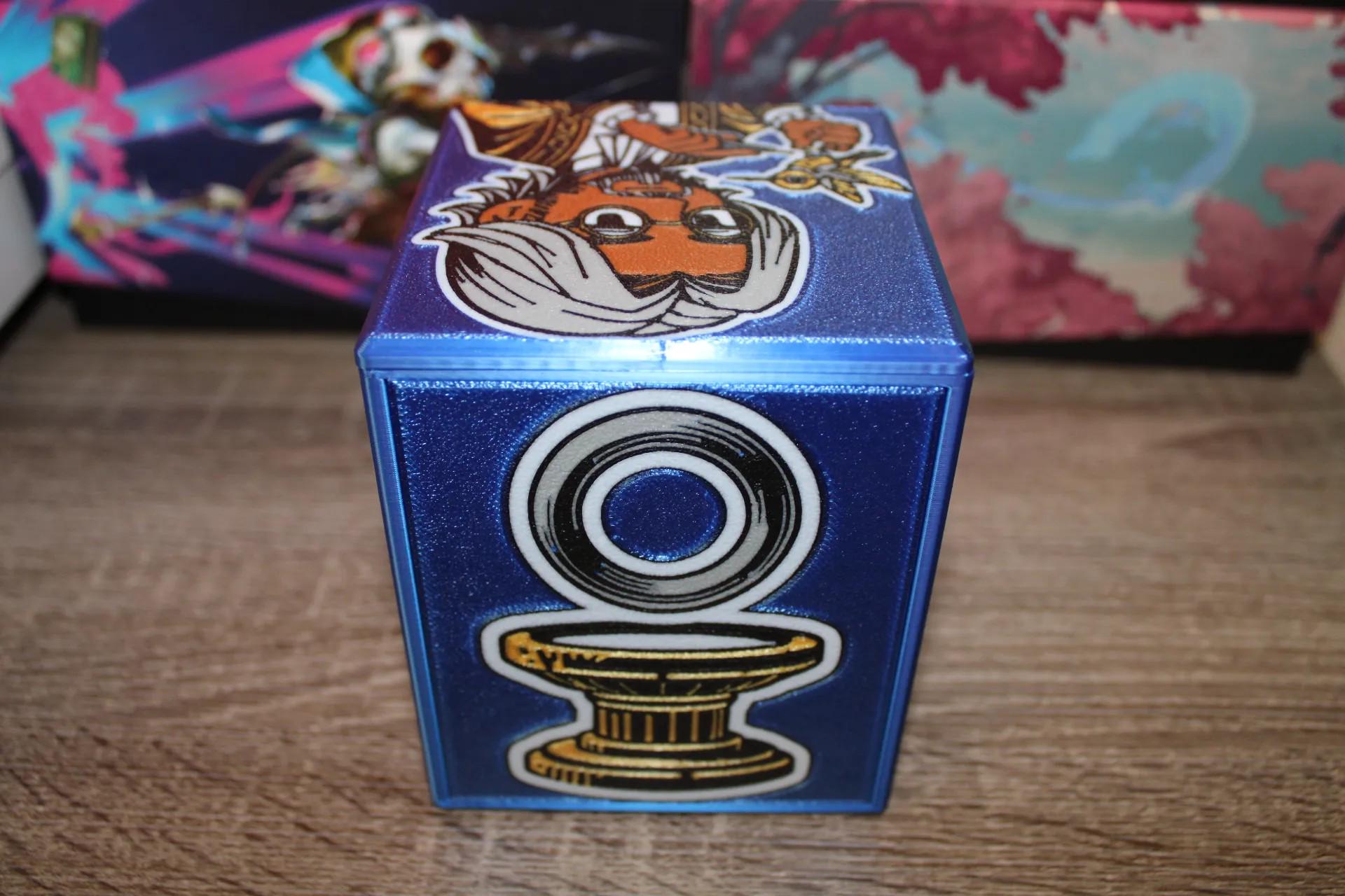 Sai Theme MTG Commander Deck Box, MTG Commander Deck Box – Holds 100+ Cards – Dice & Token Storage – Magnetic Lid – Premium 3D Printed Case