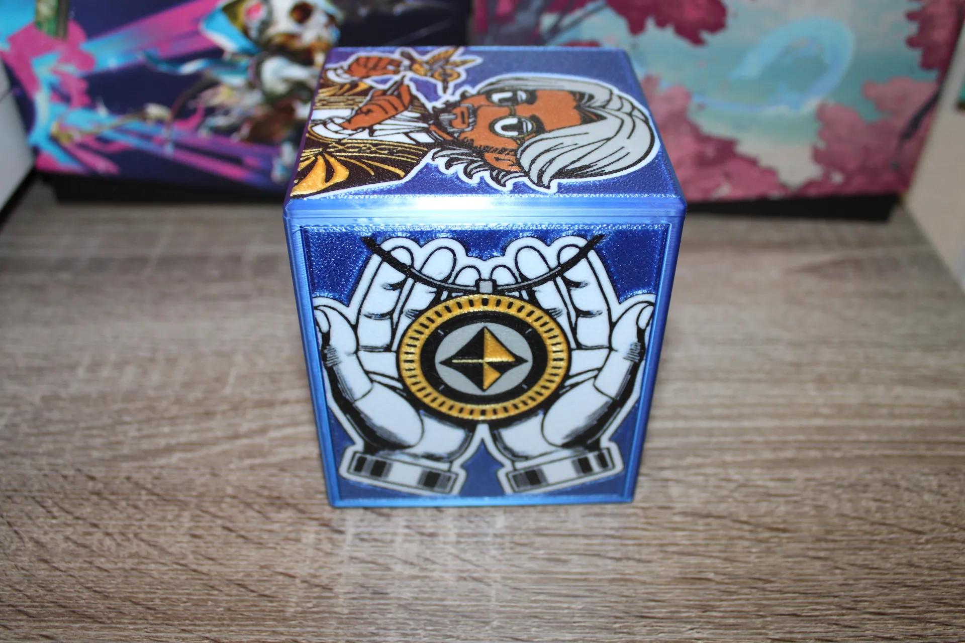 Sai Theme MTG Commander Deck Box, MTG Commander Deck Box – Holds 100+ Cards – Dice & Token Storage – Magnetic Lid – Premium 3D Printed Case