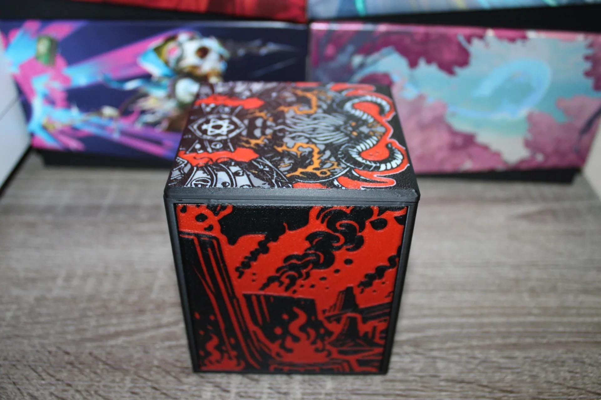 Kardur Theme MTG Commander Deck Box, Magnetic Card Case