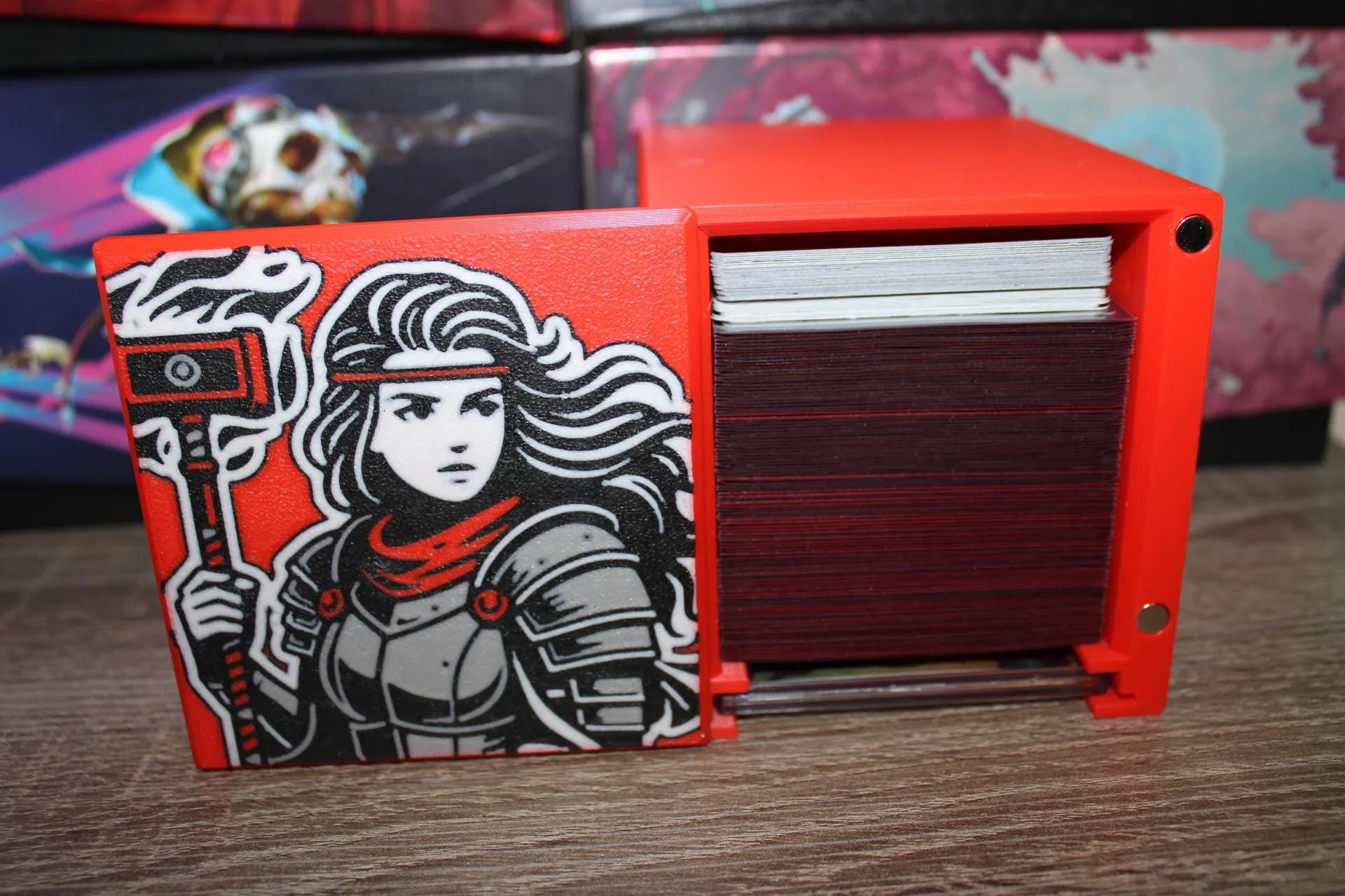 Pyrohammer MTG Commander Deck Box, Magnetic Card Case