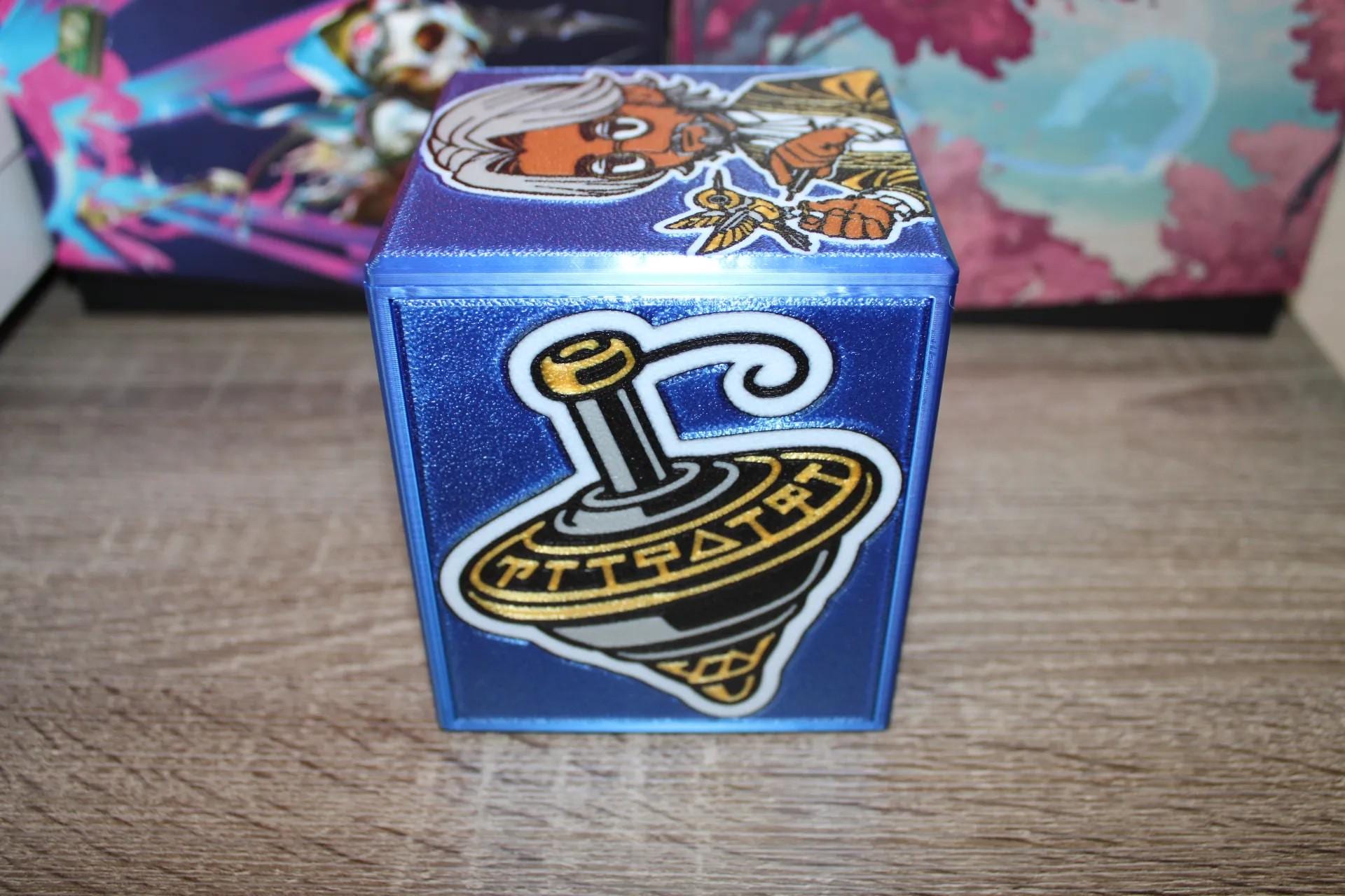 Sai Theme MTG Commander Deck Box, MTG Commander Deck Box – Holds 100+ Cards – Dice & Token Storage – Magnetic Lid – Premium 3D Printed Case