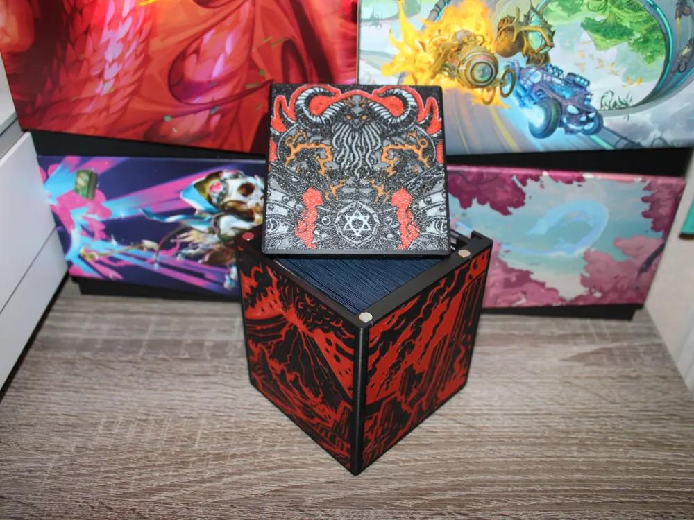 Kardur Theme MTG Commander Deck Box, Magnetic Card Case
