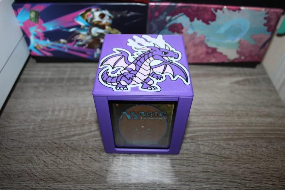 Neriv MTG Commander Deck Box, Purple Dragon Card Case
