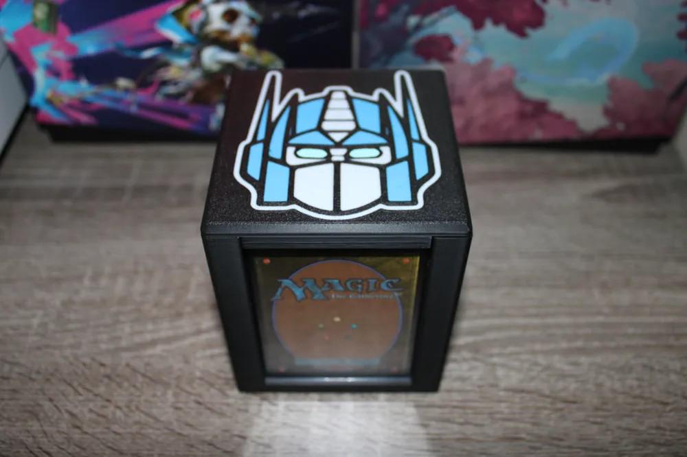 Optimus Prime MTG Commander Deck Box, Magnetic Card Case