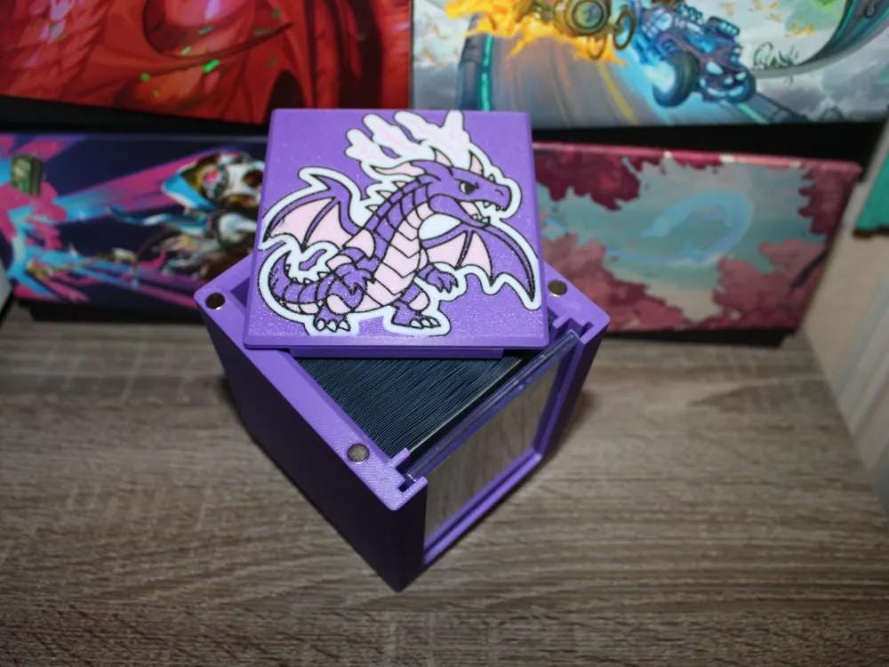 Neriv MTG Commander Deck Box, Purple Dragon Card Case