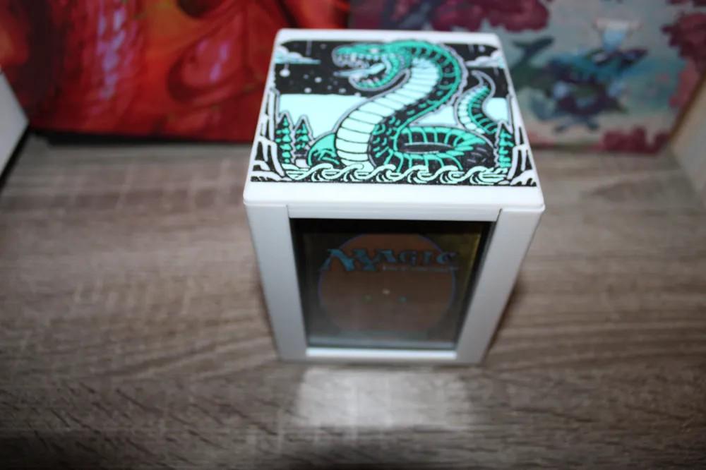Koma MTG Commander Deck Box, Snake Art Card Case