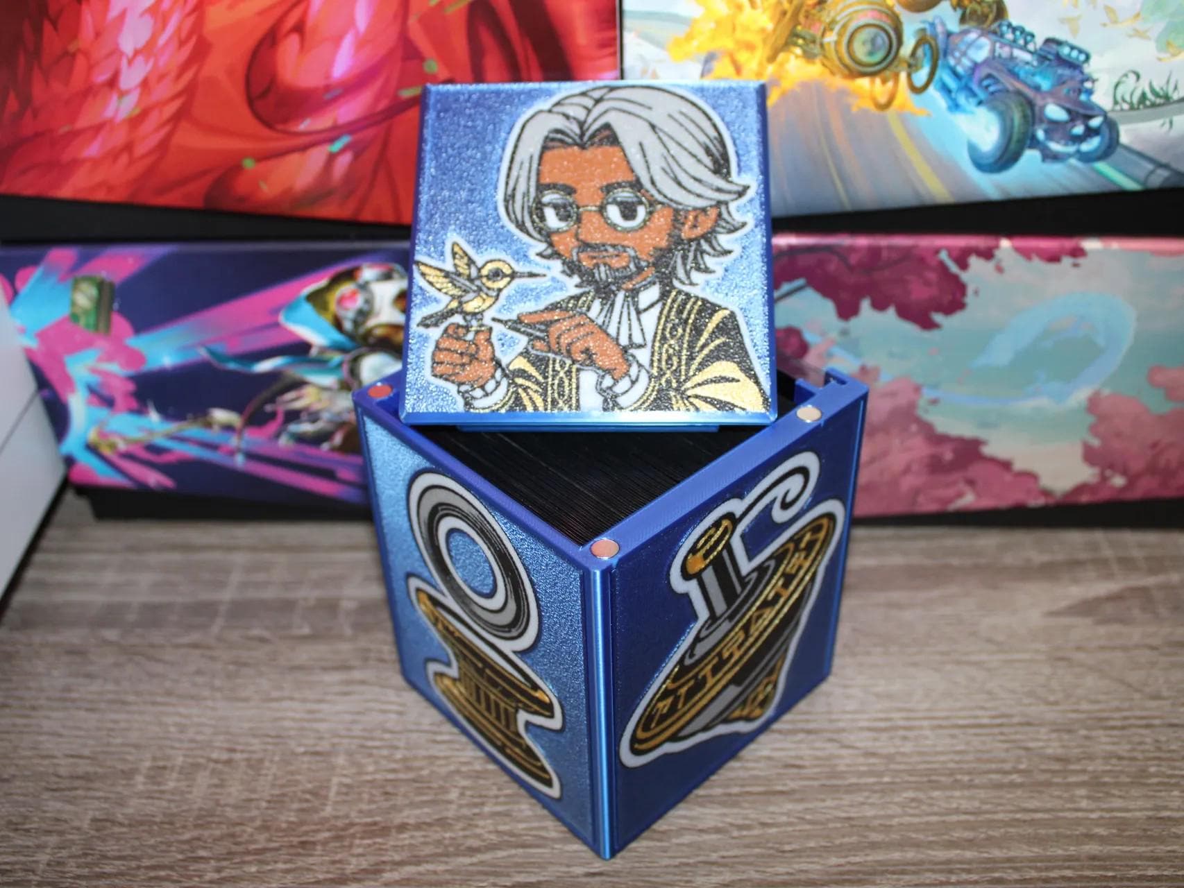 Sai Theme MTG Commander Deck Box, MTG Commander Deck Box – Holds 100+ Cards – Dice & Token Storage – Magnetic Lid – Premium 3D Printed Case