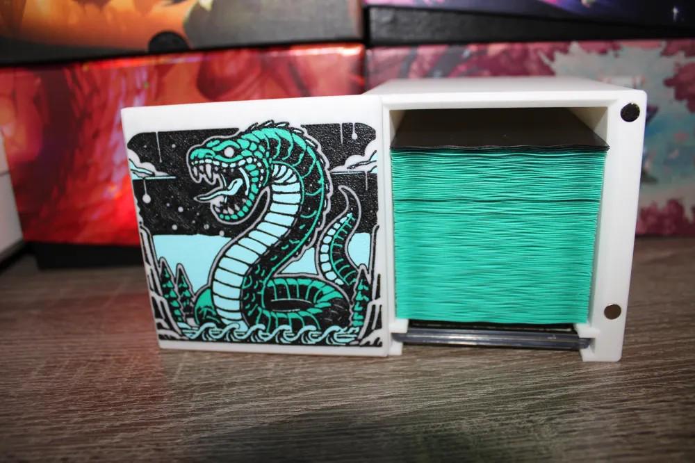 Koma MTG Commander Deck Box, Snake Art Card Case