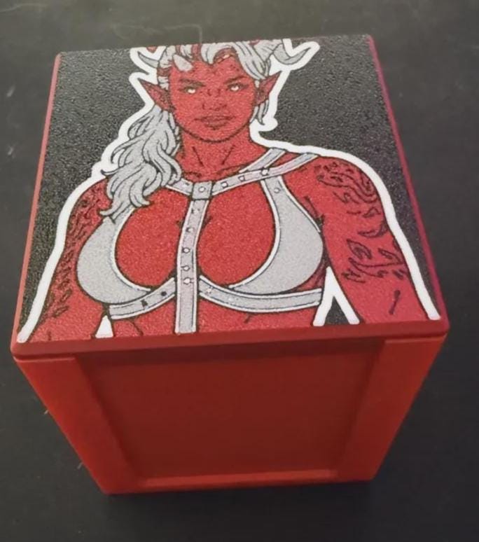 Karlach MTG Commander Deck Box, Magnetic Card Case
