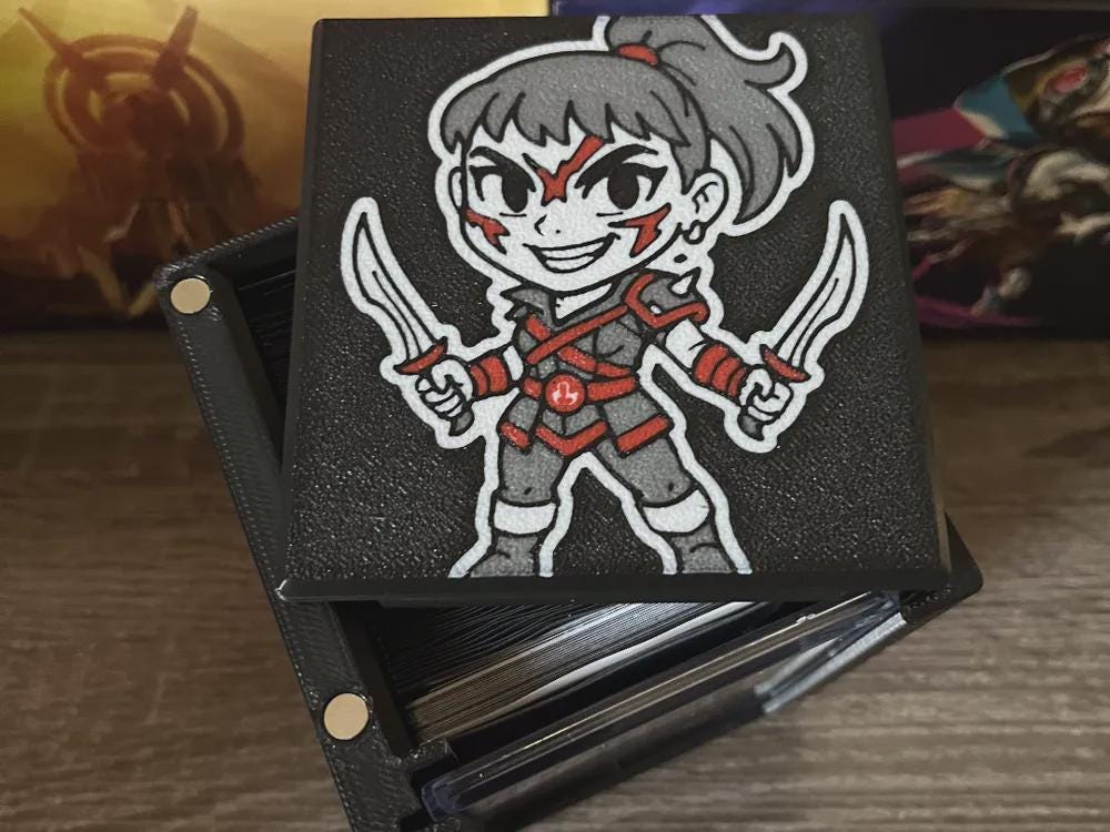 Massacre Girl MTG Commander Deck Box, 3D Printed Card Case