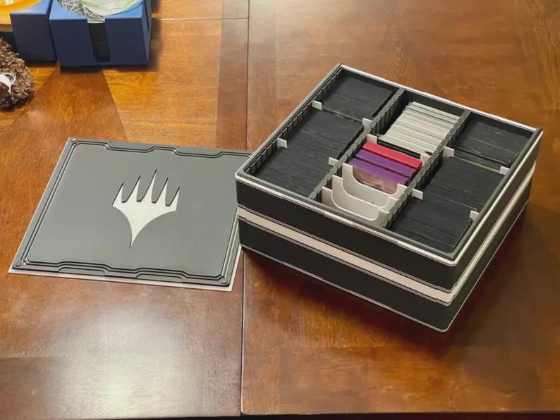 Magic The Gathering Card Case, Card Case collectible, Card Storage Cube Collection, MTG Cards, Custom Color, Includes 8 Dividers