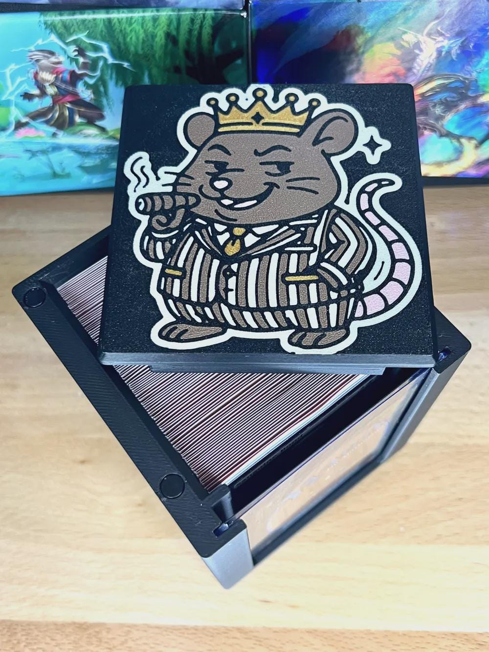 Fat Rat MTG Commander Deck Box, 3D Printed Card Case