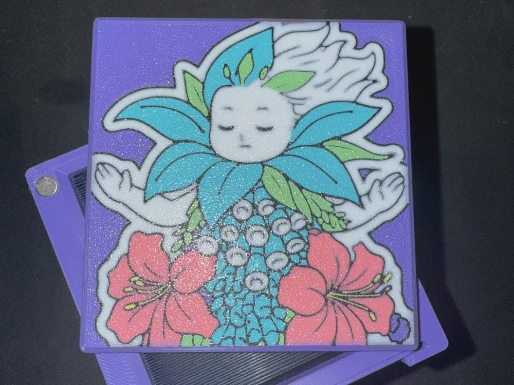Oona MTG Commander Deck Box, Floral Card Case