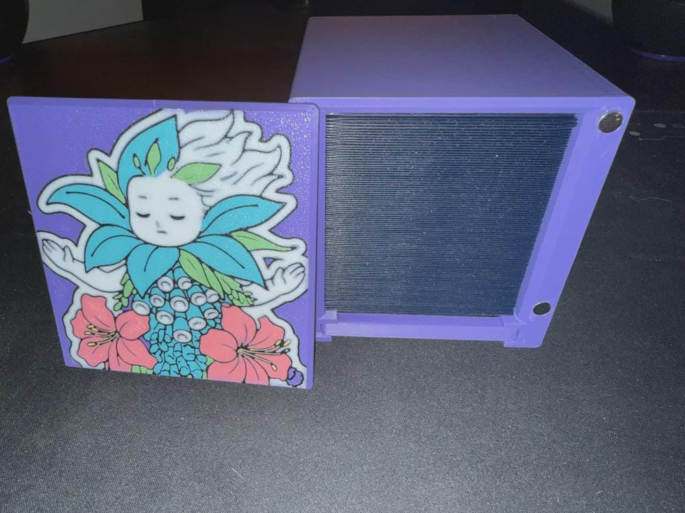 Oona MTG Commander Deck Box, Floral Card Case