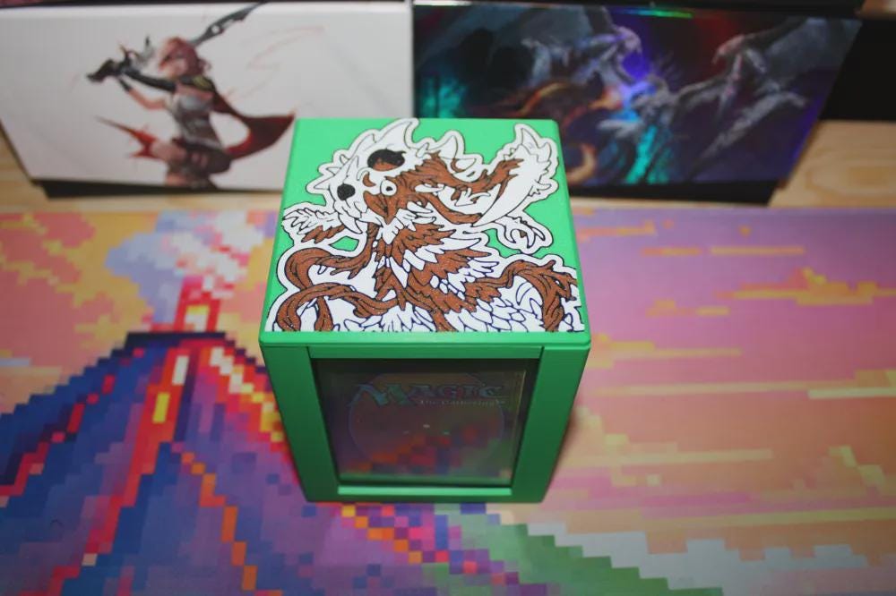 Grist Theme MTG Commander Deck Box, Magnetic Card Case