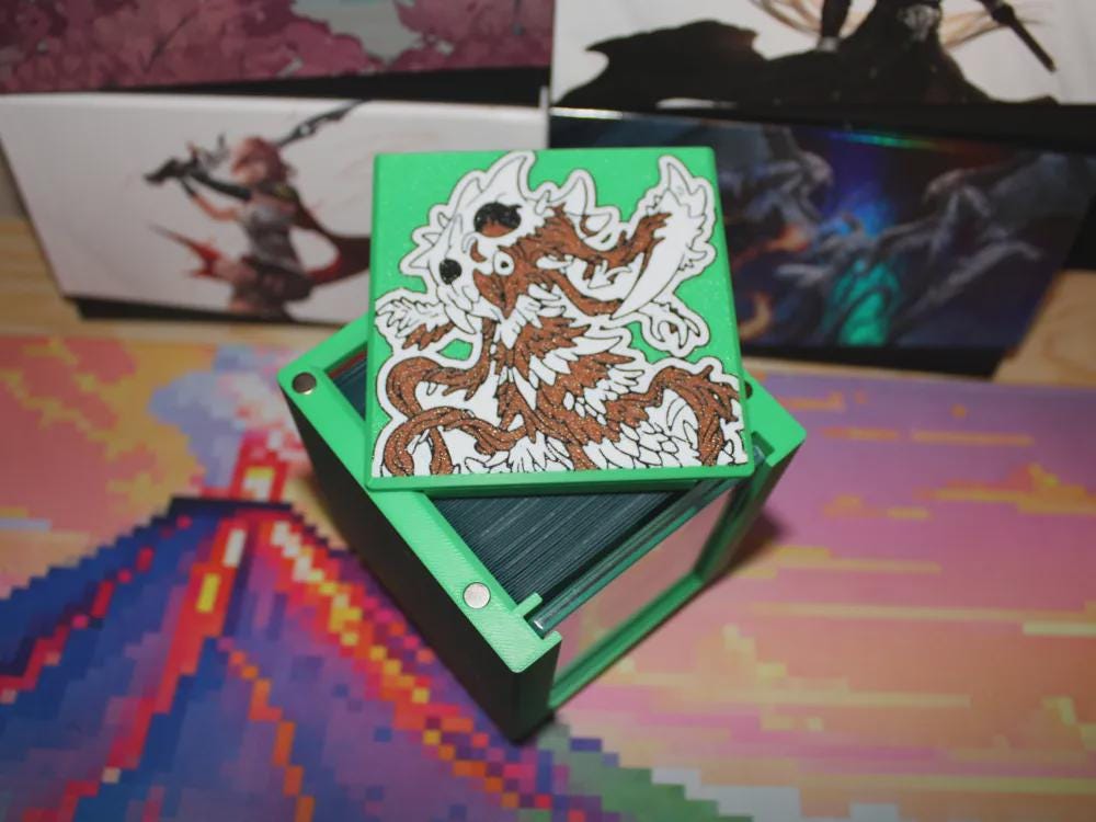 Grist Theme MTG Commander Deck Box, Magnetic Card Case