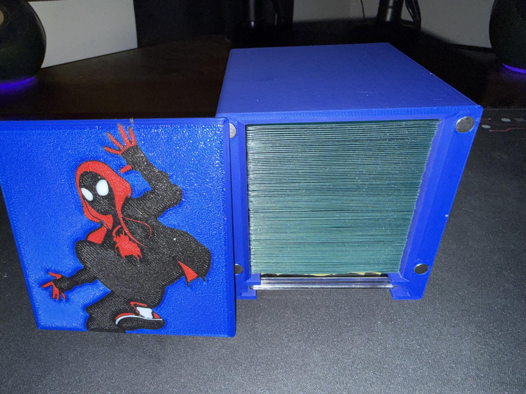 Miles Morales MTG Commander Deck Box, Magnetic Card Case