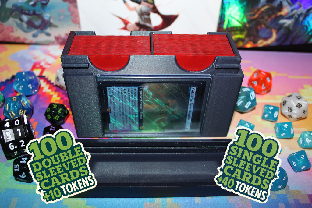 MTG EDH Commander Deck Box, Low Profile Sliding Card Case