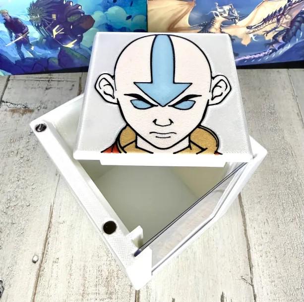 Aang MTG Commander Deck Box, Magnetic Card Case
