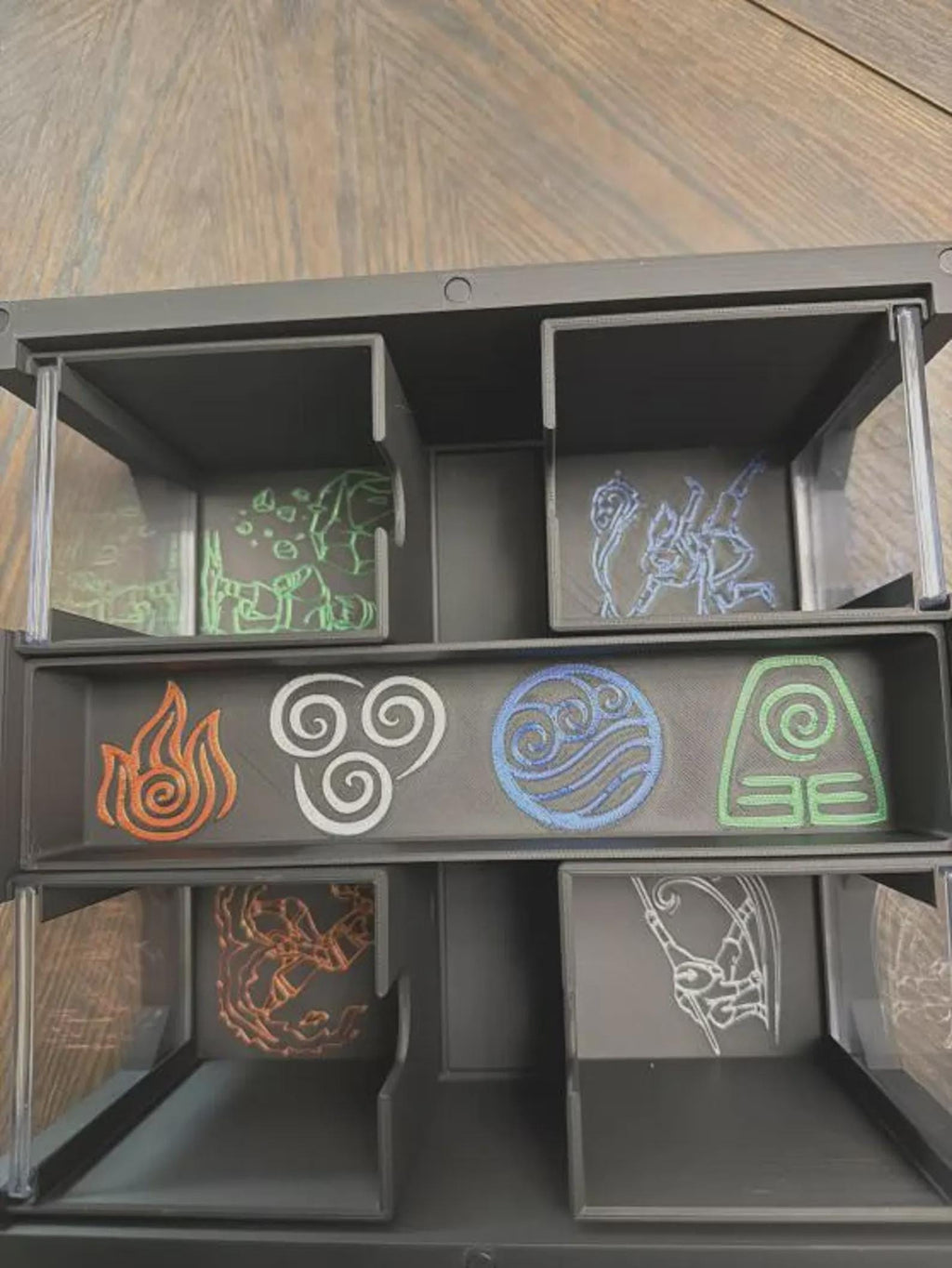 ATLA MTG EDH Commander Card Box, Magic the Gathering, Magic, Deck Case, Card Case 4 Player Party Box