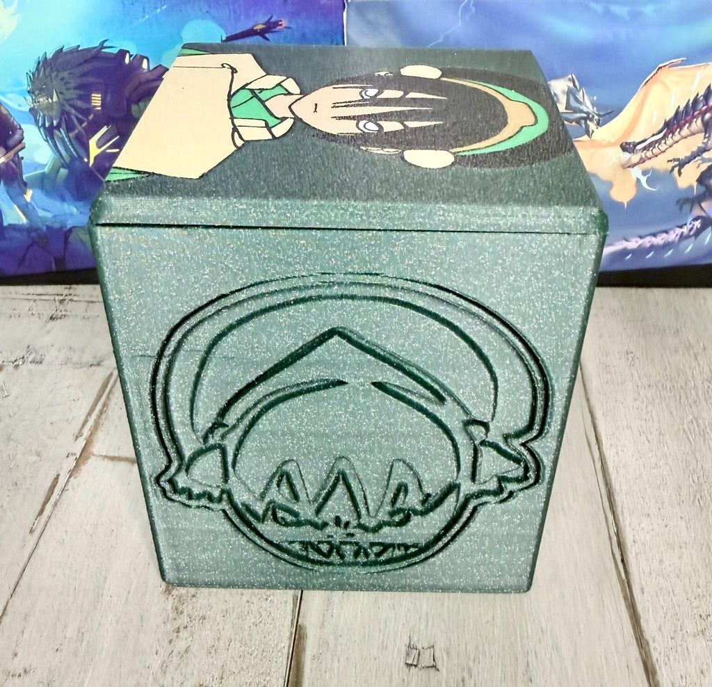 ATLA - Toph Themed MTG EDH Commander Card Box, Magic the gathering, Magic, Deck Case, Card Case