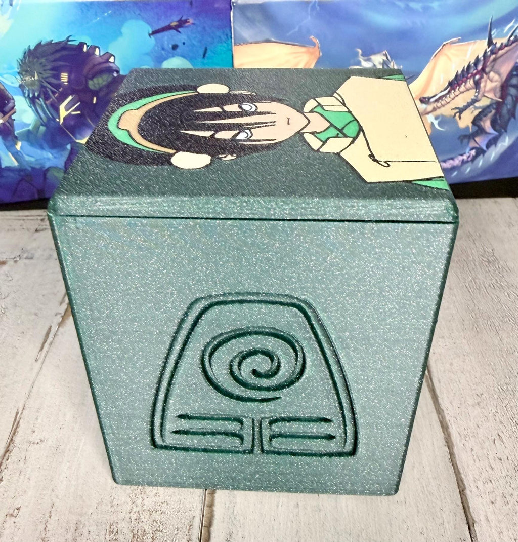 ATLA - Toph Themed MTG EDH Commander Card Box, Magic the gathering, Magic, Deck Case, Card Case