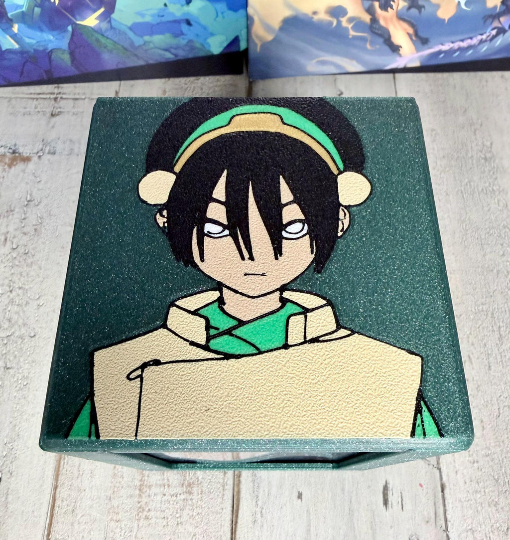 ATLA - Toph Themed MTG EDH Commander Card Box, Magic the gathering, Magic, Deck Case, Card Case