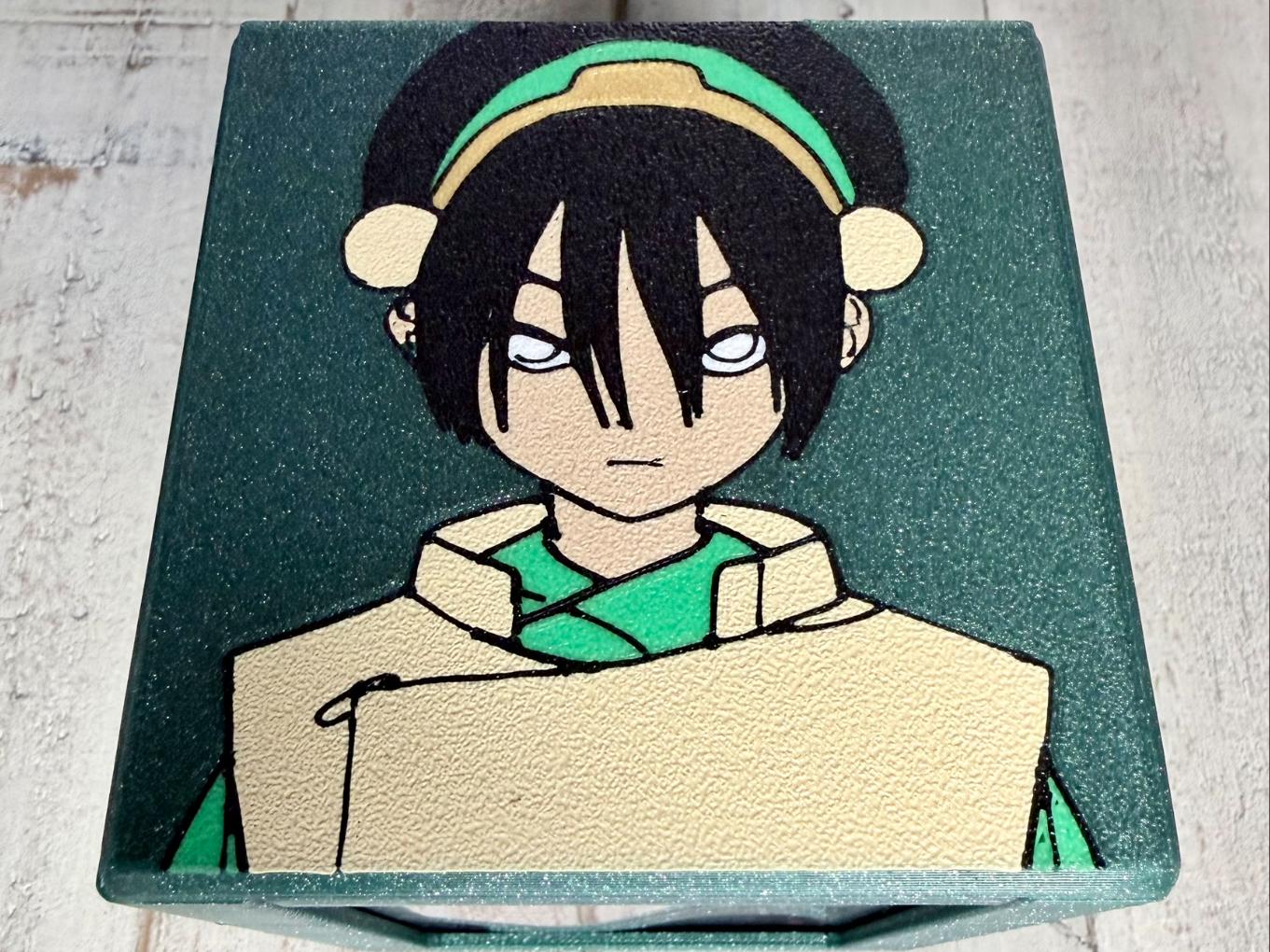 ATLA - Toph Themed MTG EDH Commander Card Box, Magic the gathering, Magic, Deck Case, Card Case