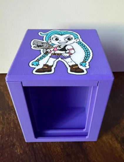 Jinx-Themed Deck Box – Magnetic Card Case, 3D Printed