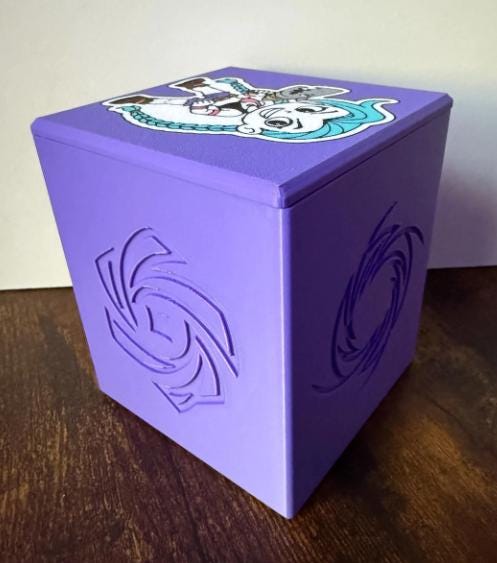 Jinx-Themed Deck Box – Magnetic Card Case, 3D Printed