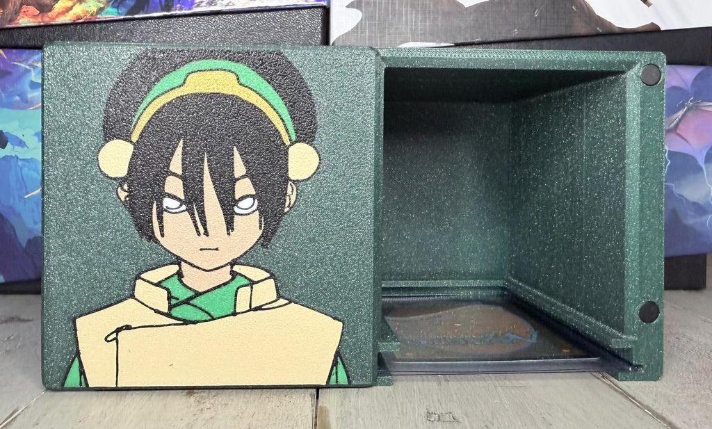 ATLA - Toph Themed MTG EDH Commander Card Box, Magic the gathering, Magic, Deck Case, Card Case