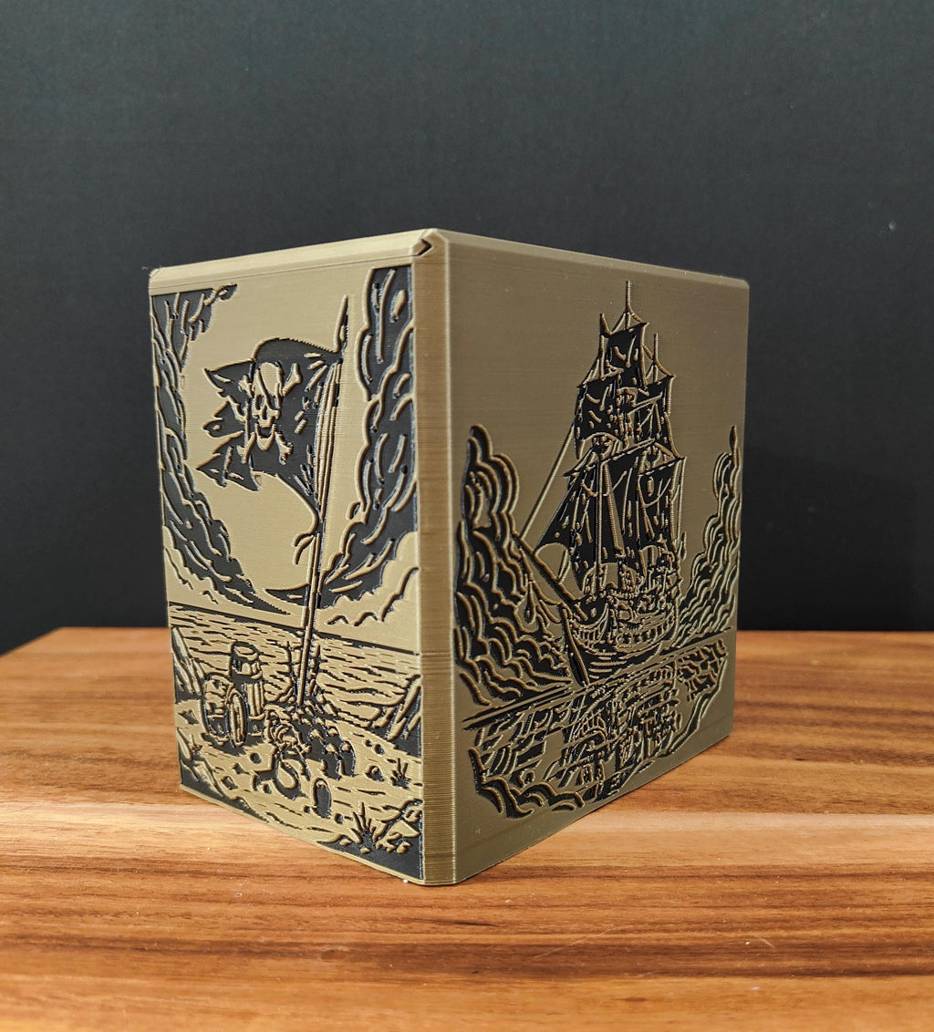 Pirate's Bounty Deck Box MTG Deck Box. MTG EDH Commander Card Box, Magic the Gathering, Magic, Deck Case, Card Case